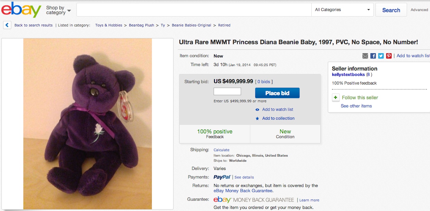 Yes, you read that right, a starting bid of $499,999.99